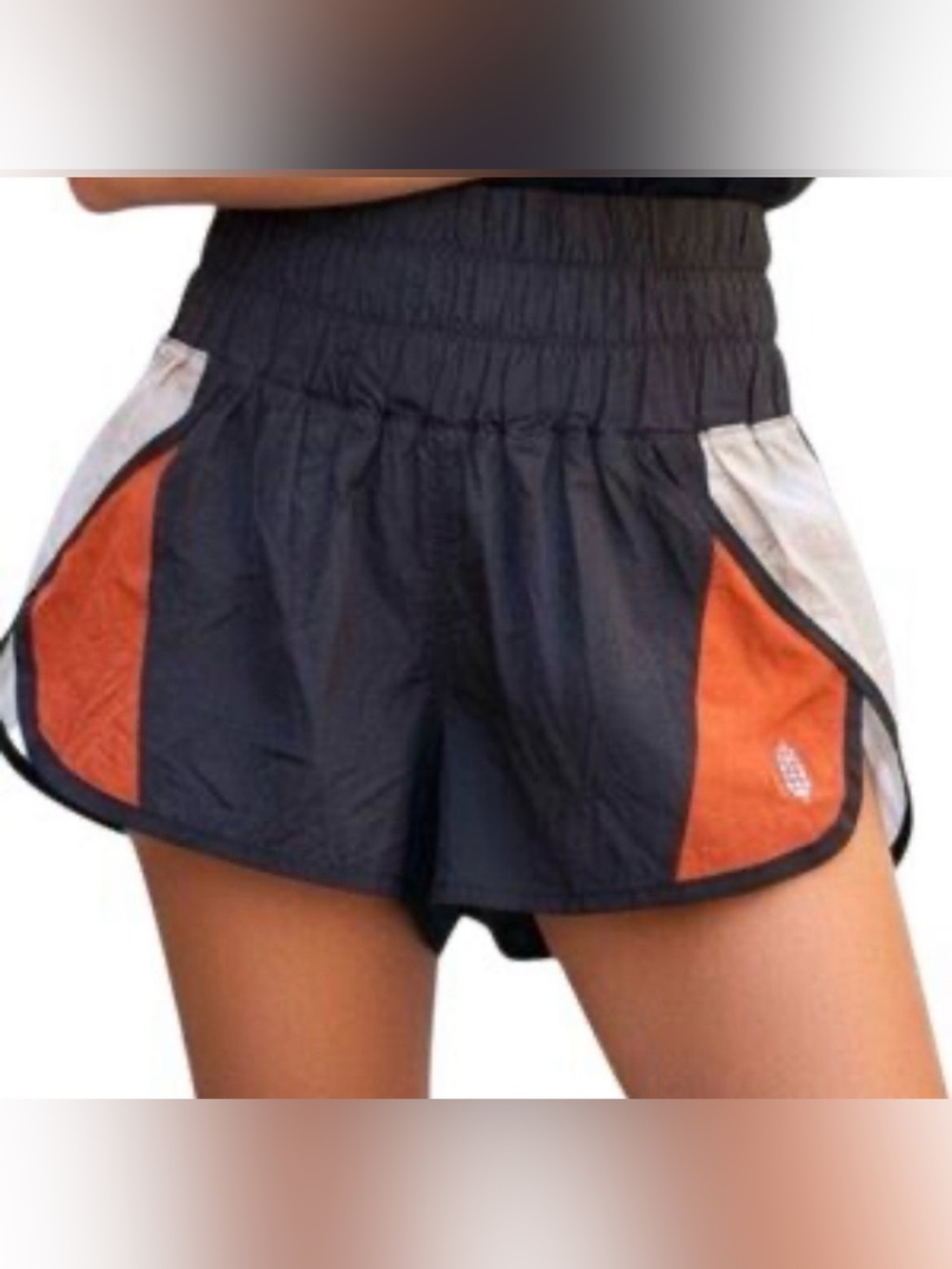 Free People Movement The Way Home Black and Orange Shorts